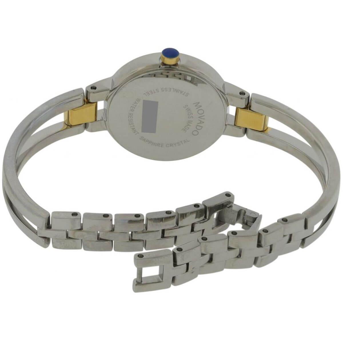 Movado Women's Quartz Watch - Amorosa Two Tone Steel Bracelet Diamond | 0607185