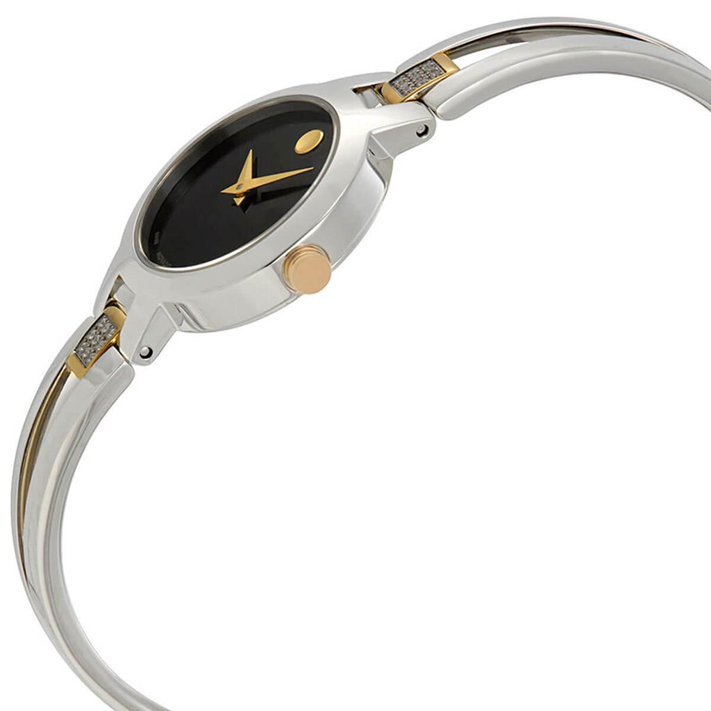 Movado Women's Quartz Watch - Amorosa Two Tone Steel Bracelet Diamond | 0607185