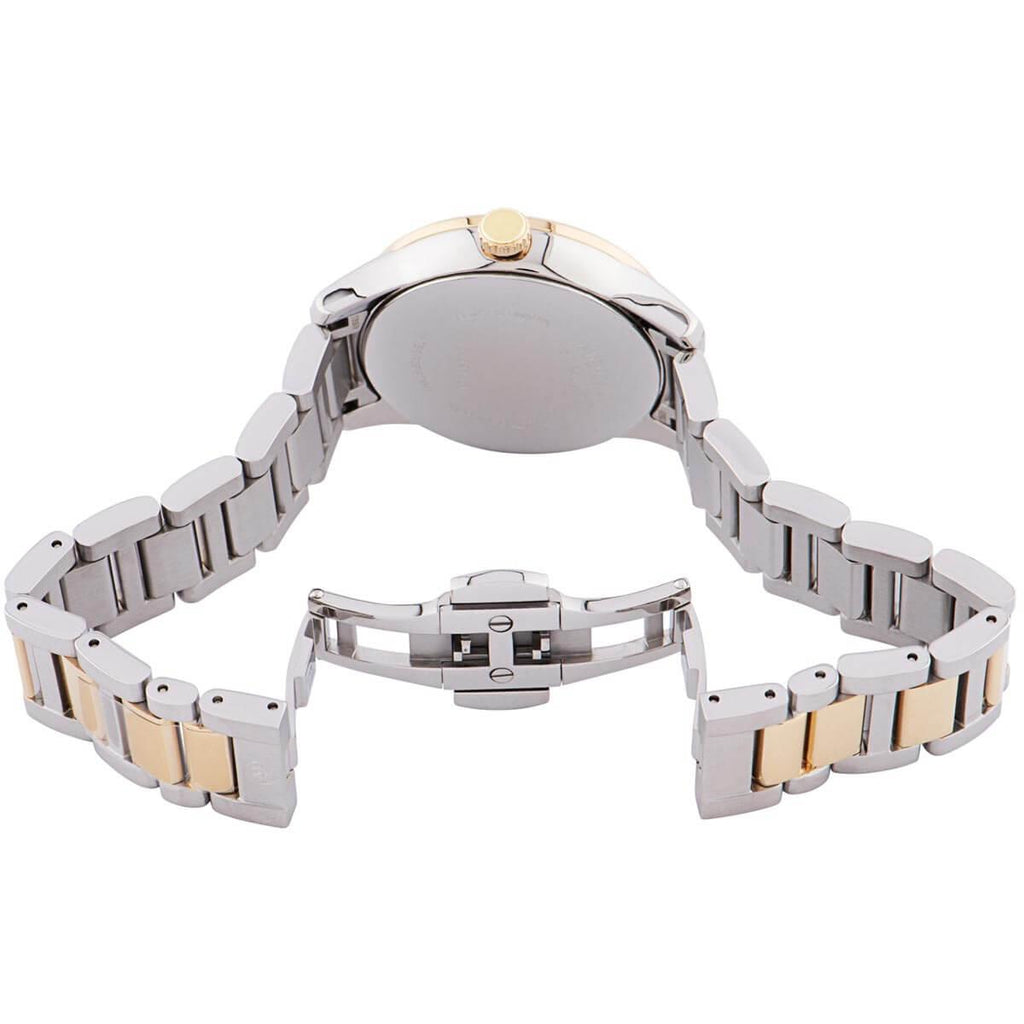 Movado Women's Quartz Watch - Apria Silver Dial Two Tone Bracelet Diamond | 0607399