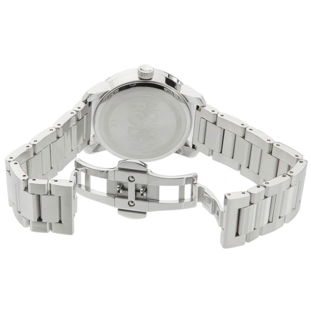 Movado Women's Quartz Watch - Bold Crystal Bezel Silver Tone Dial Bracelet | 3600617