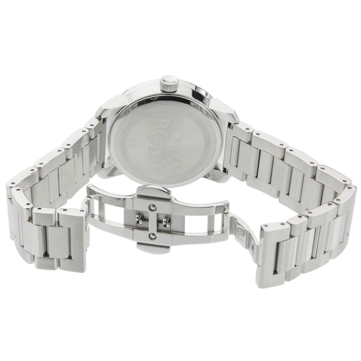 Movado Women's Quartz Watch - Bold Crystal Bezel Silver Tone Dial Bracelet | 3600617