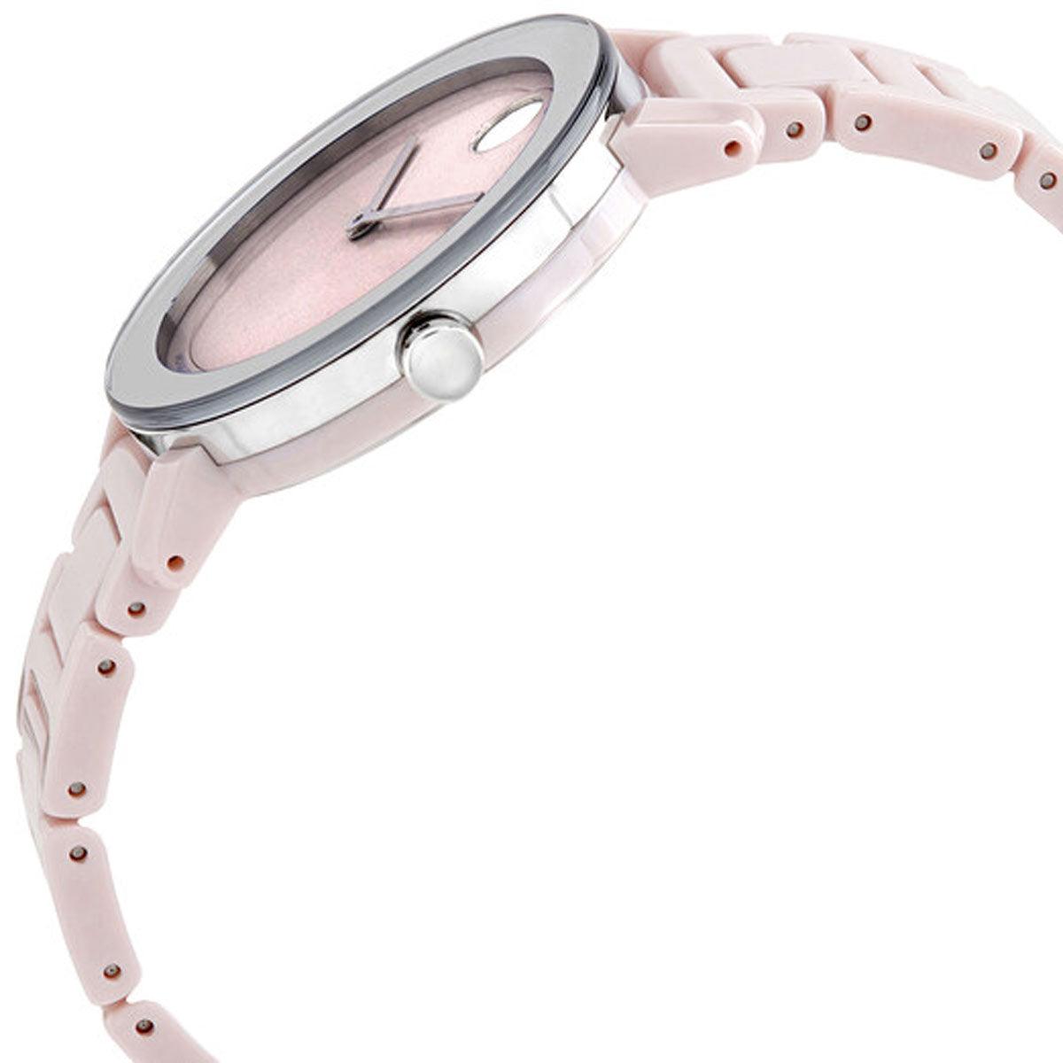 Movado Women's Quartz Watch - Bold Evolution Blush Dial Ceramic Bracelet | 3600709