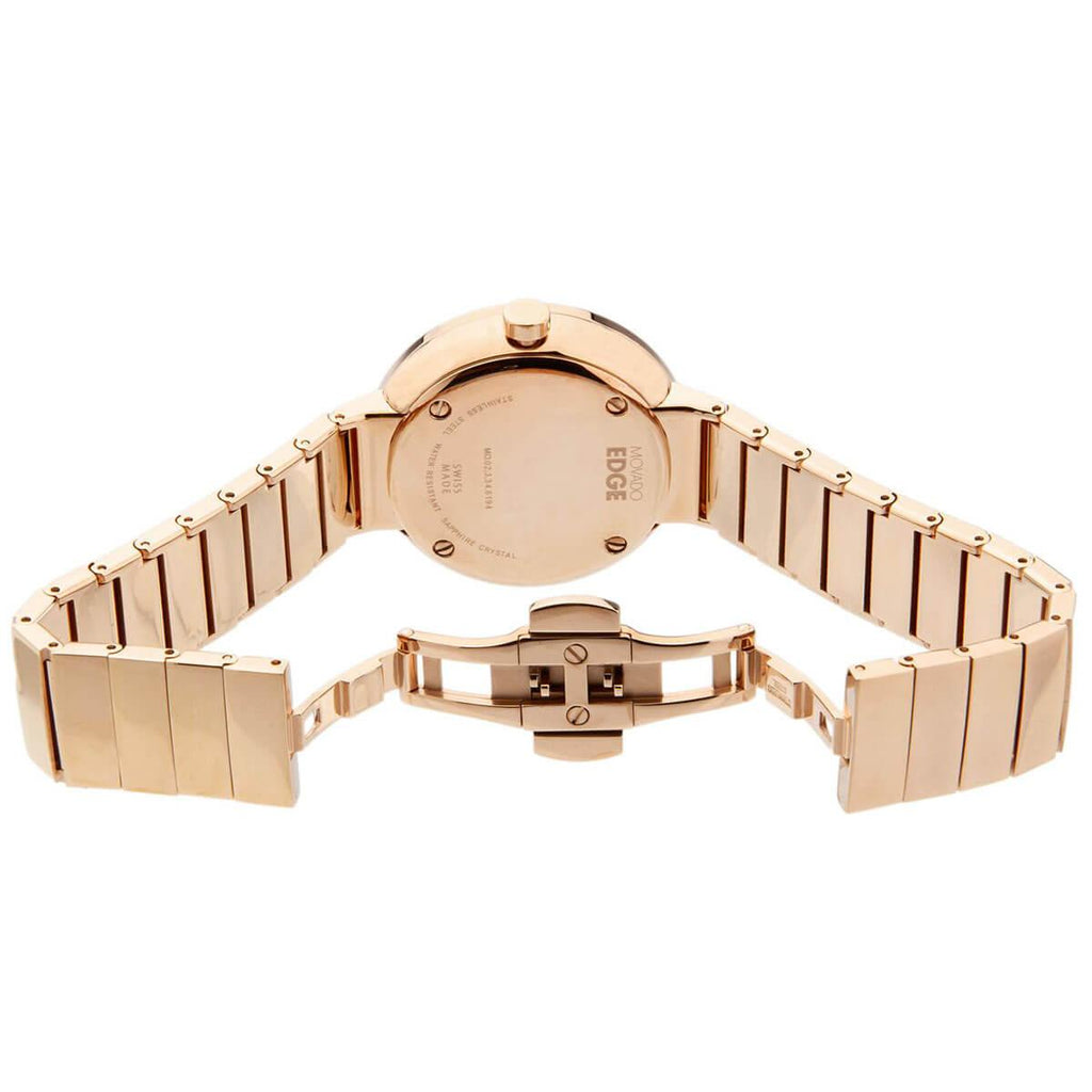 Movado Women's Quartz Watch - Edge Rose Gold Stainless Steel Bracelet | 3680013