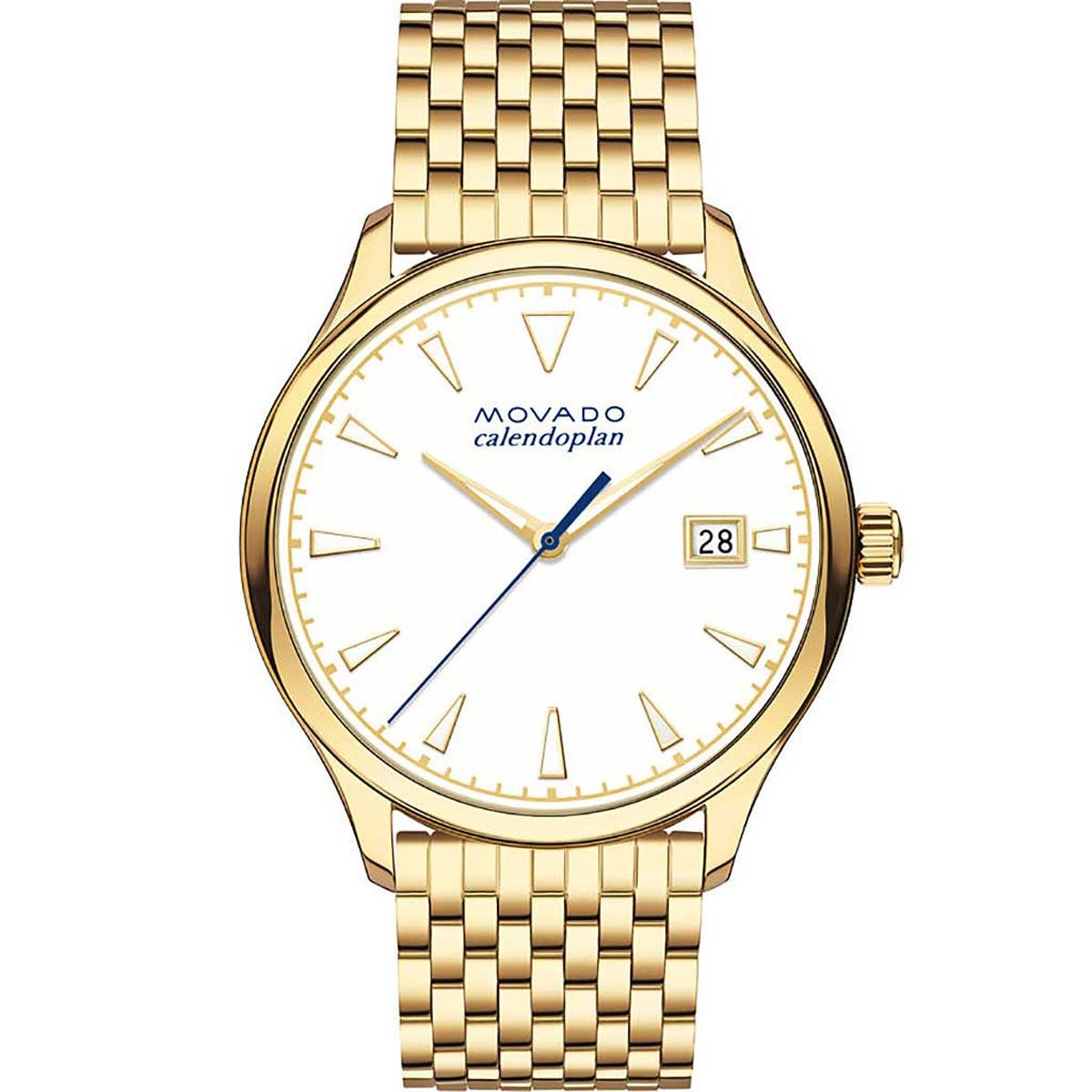 Movado Women's Quartz Watch - Heritage Calendoplan Yellow Gold Bracelet | 3650046