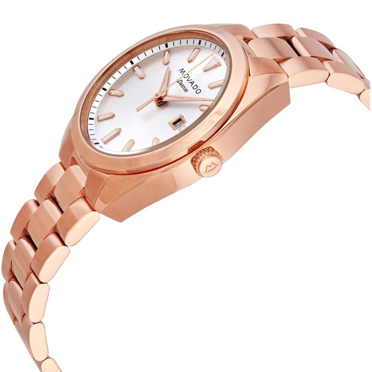 Movado Women's Quartz Watch - Heritage Datron Rose Gold Tone Bracelet | 3650039