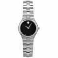 Movado Women's Quartz Watch - Juro Black Dial Stainless Steel Bracelet | 0605024