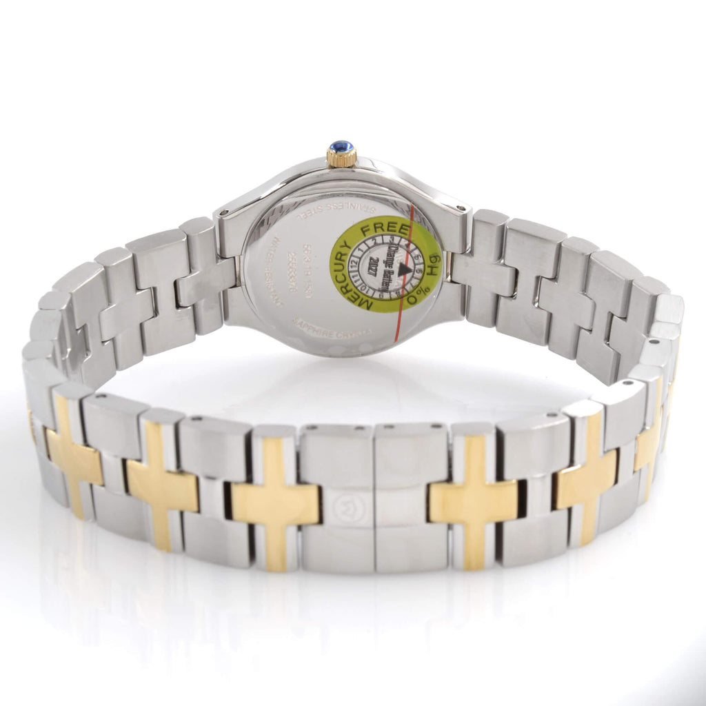 Movado Women's Quartz Watch - Juro Black Dial Two Tone Bracelet | 0607445