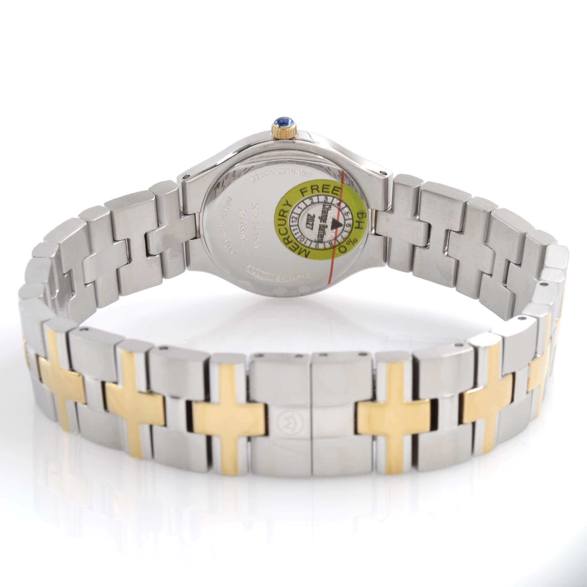Movado Women's Quartz Watch - Juro Black Dial Two Tone Bracelet | 0607445