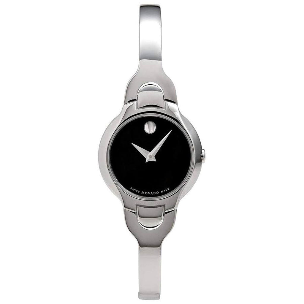 Movado Women's Quartz Watch - Kara Black Dial Stainless Steel Bracelet | 0605247