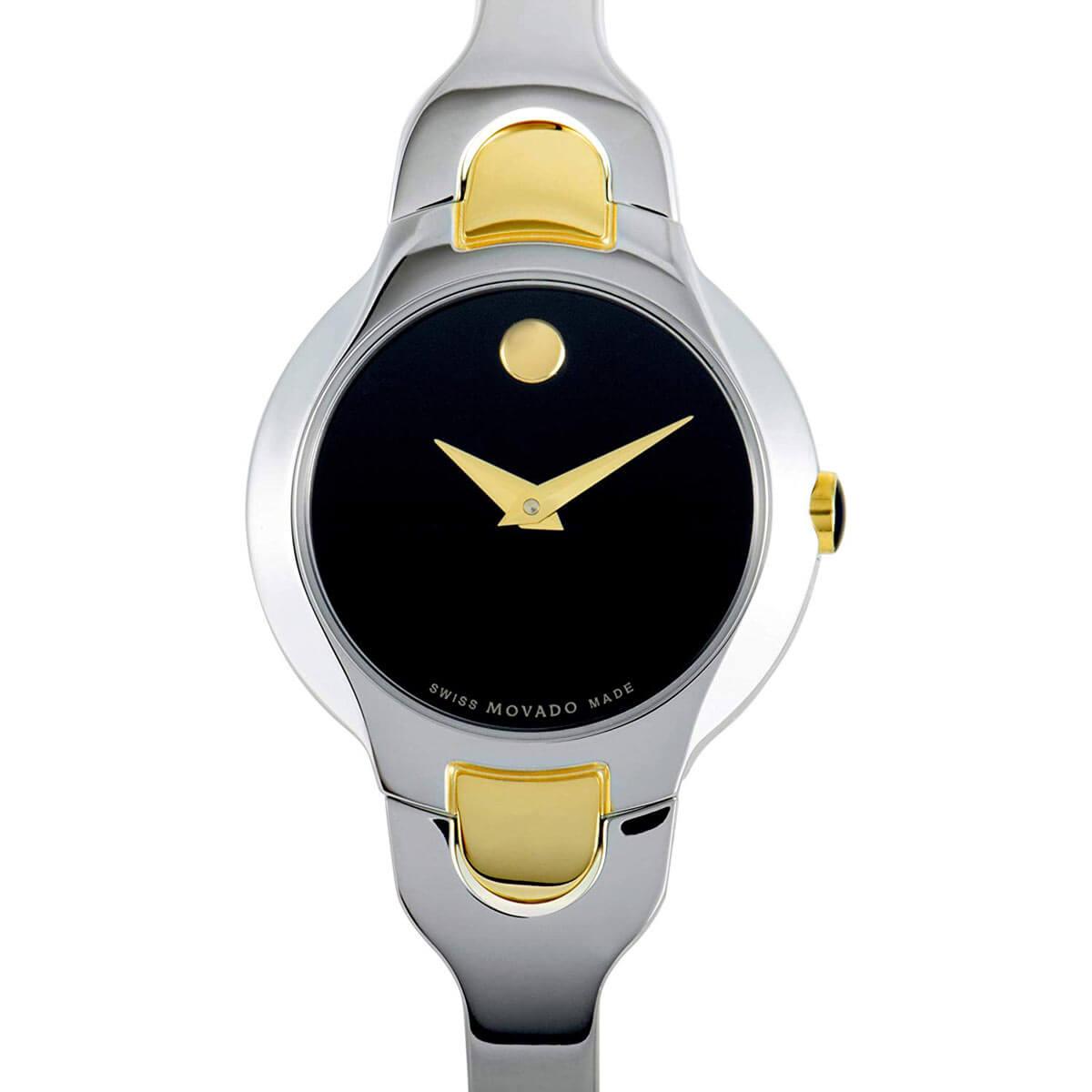 Movado Women's Quartz Watch - Kara Black Dial Stainless Steel Bracelet | 0606948