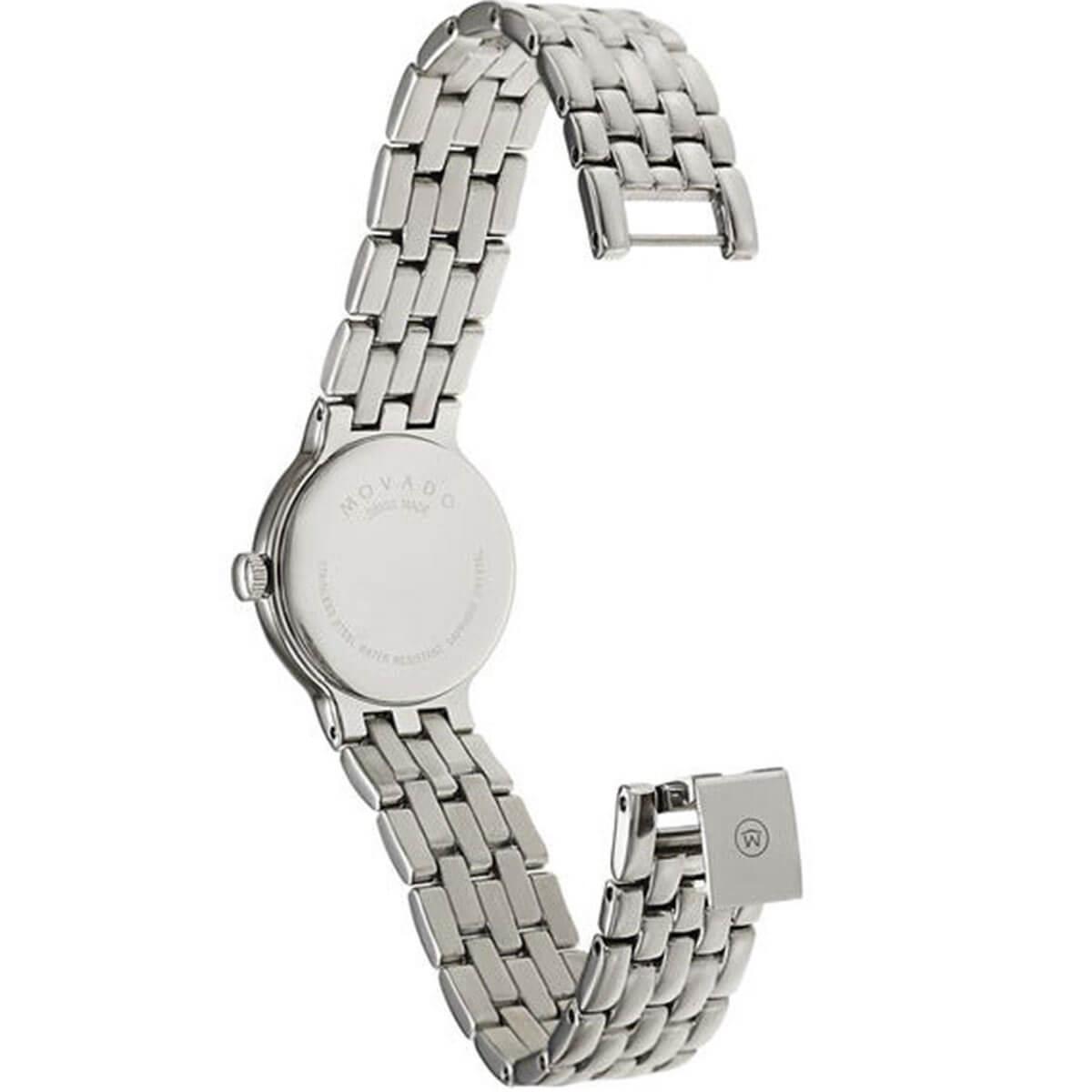 Movado Women's Quartz Watch - Veturi Black Dial Stainless Steel Bracelet | 0606338