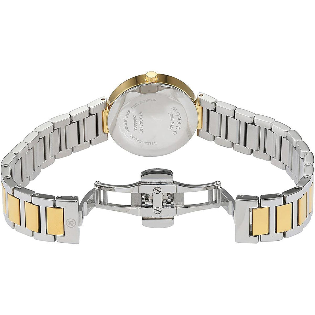 Movado Women's Swiss Quartz Watch - Modern Classic Two Tone Bracelet | 0607102