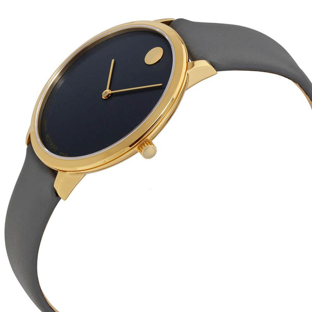 Movado Women's Watch - Museum 70th Anniversary Leather Strap Grey Dial | 0607140