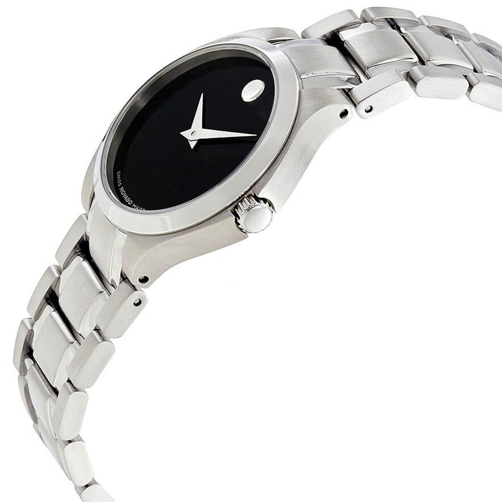 Movado Women's Watch - Swiss Collection Black Dial Silver Tone Bracelet | 606784
