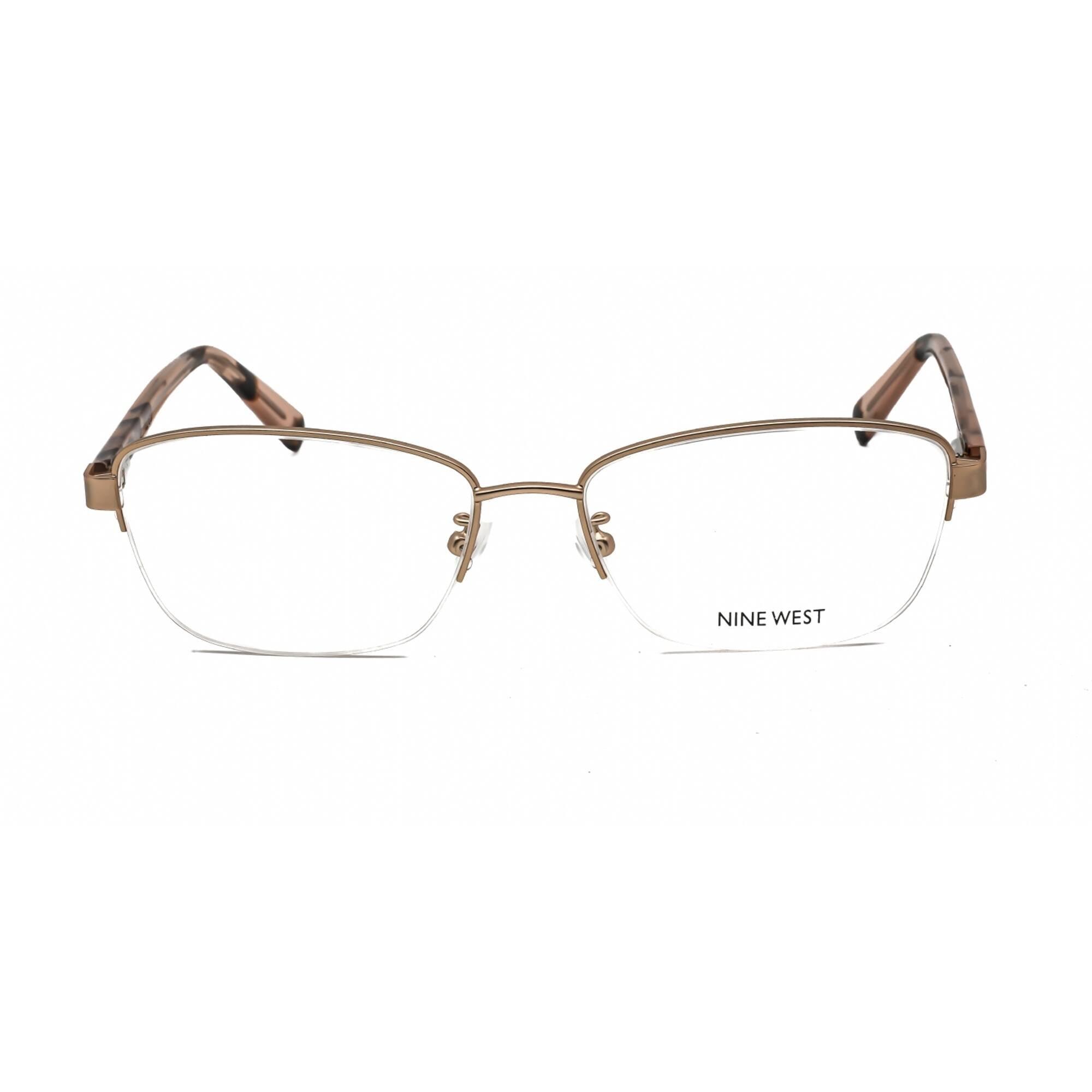 Nine West Women's Eyeglasses - Half Rim Rose Gold Metal Rectangular | NW1097X 770