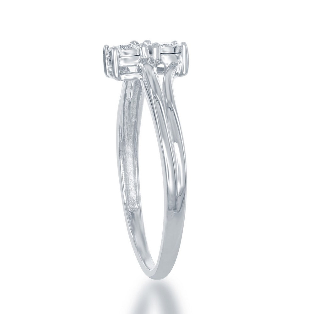 Sterling Silver 1/10th cttw Diamond Cut Ring - DIW-1683
