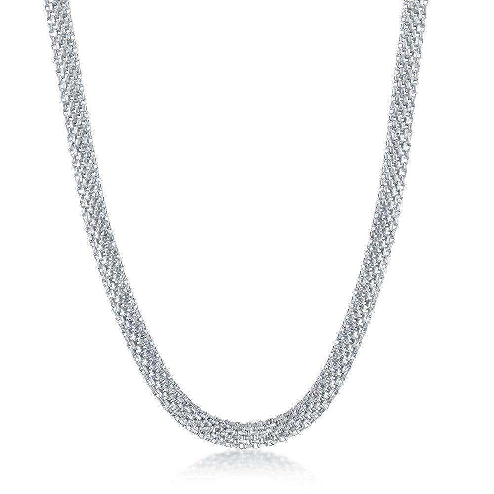 Sterling Silver 5mm Flat Mesh Chain