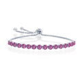 Sterling Silver Amethyst "February" Swarovski Element Bracelet