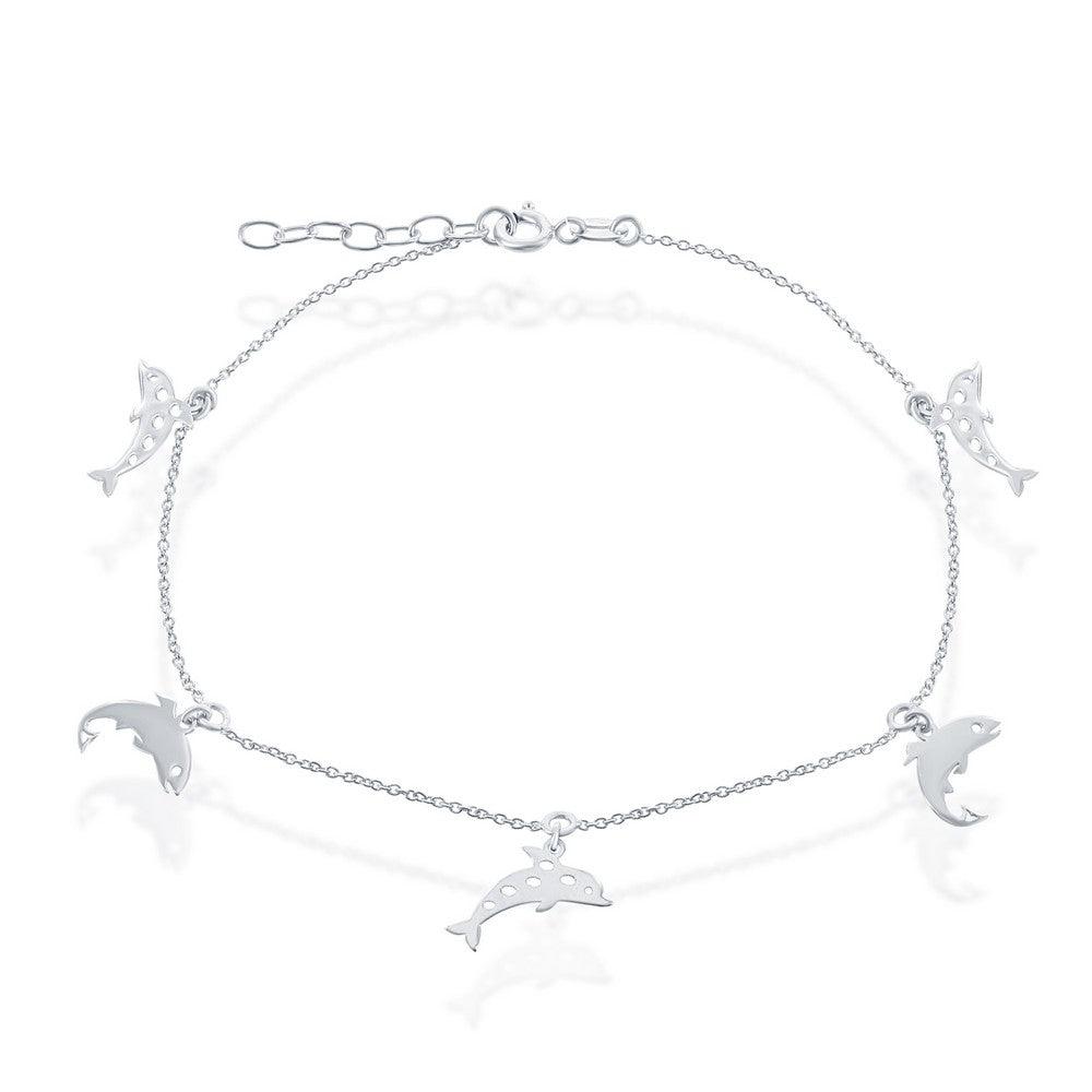 Sterling Silver Dolphin Anklet