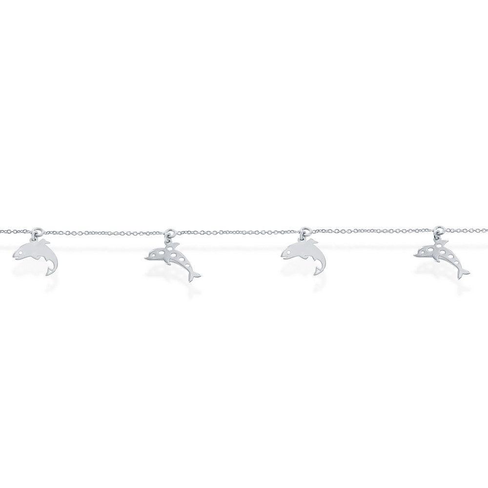 Sterling Silver Dolphin Anklet