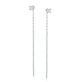 Sterling Silver Four Prong Chain Threader Earrings