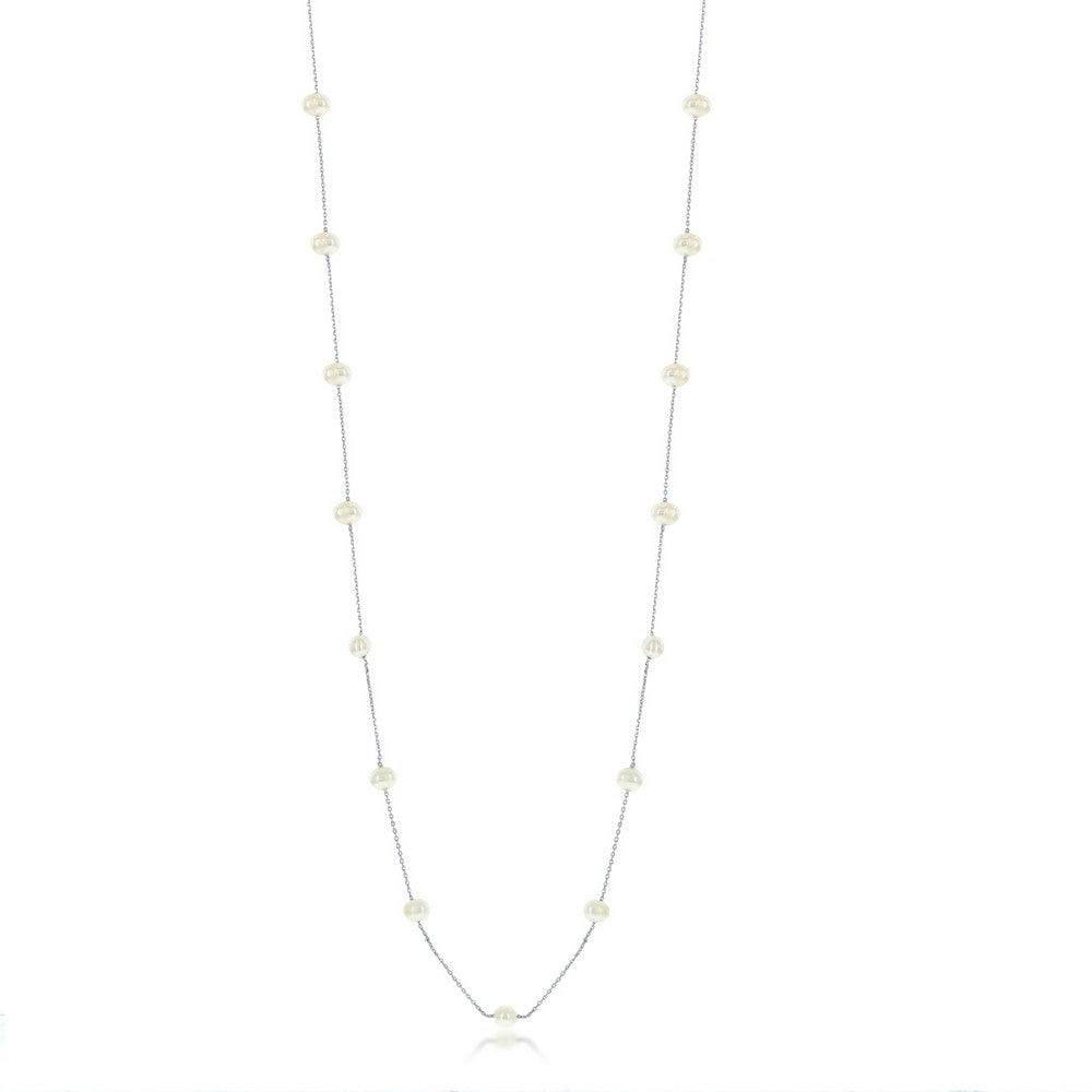 Sterling Silver Freshwater Pearls By The Yard Necklace