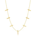 Sterling Silver Gold Plated Verticle Bars Necklace
