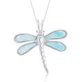 Sterling Silver Larimar Dragonfly Pendant