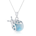 Sterling Silver Larimar Lady Bug Pendant