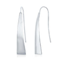 Sterling Silver Long Triangle Shaped Earrings
