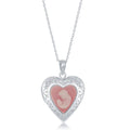 Sterling Silver Mother and Child Cameo Heart Locket