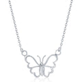 Sterling Silver Open Butterfly Necklace