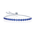 Sterling Silver Sapphire "September" Swarovski Element Bracelet