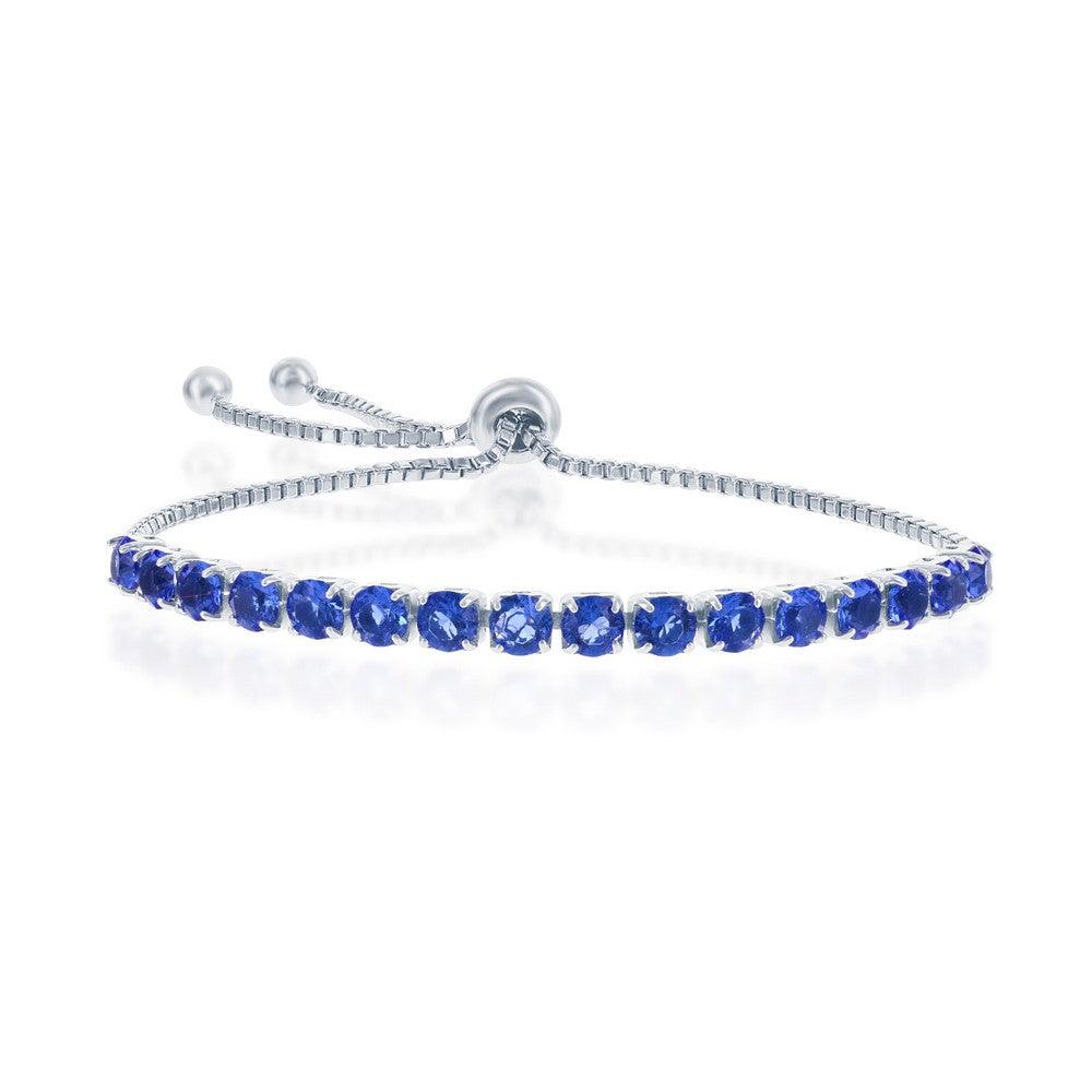 Sterling Silver Sapphire "September" Swarovski Element Bracelet