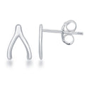 Sterling Silver Small Wishbone Earrings