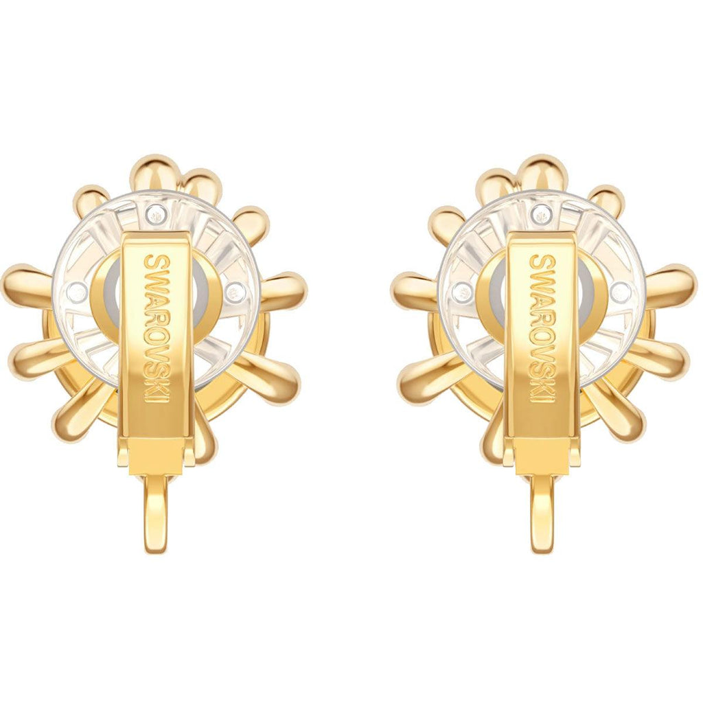 Swarovski Women's Clip Earrings - Olive Gold Tone Plated Brown Crystal | 5485463
