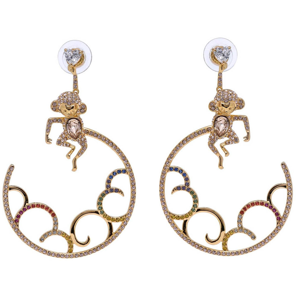 Swarovski Women's Earrings - My Hero Yellow Gold and Multicolored Crystal | 5500976