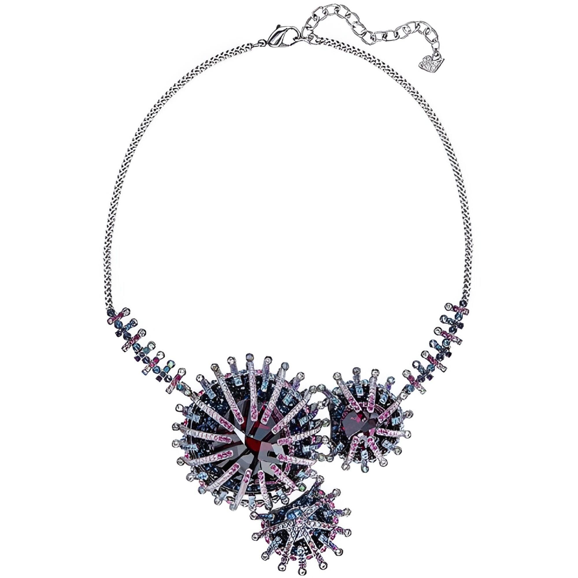 Swarovski Women's Necklace - Efflorescence Rhodium Plated Crystals Pave | 5199662