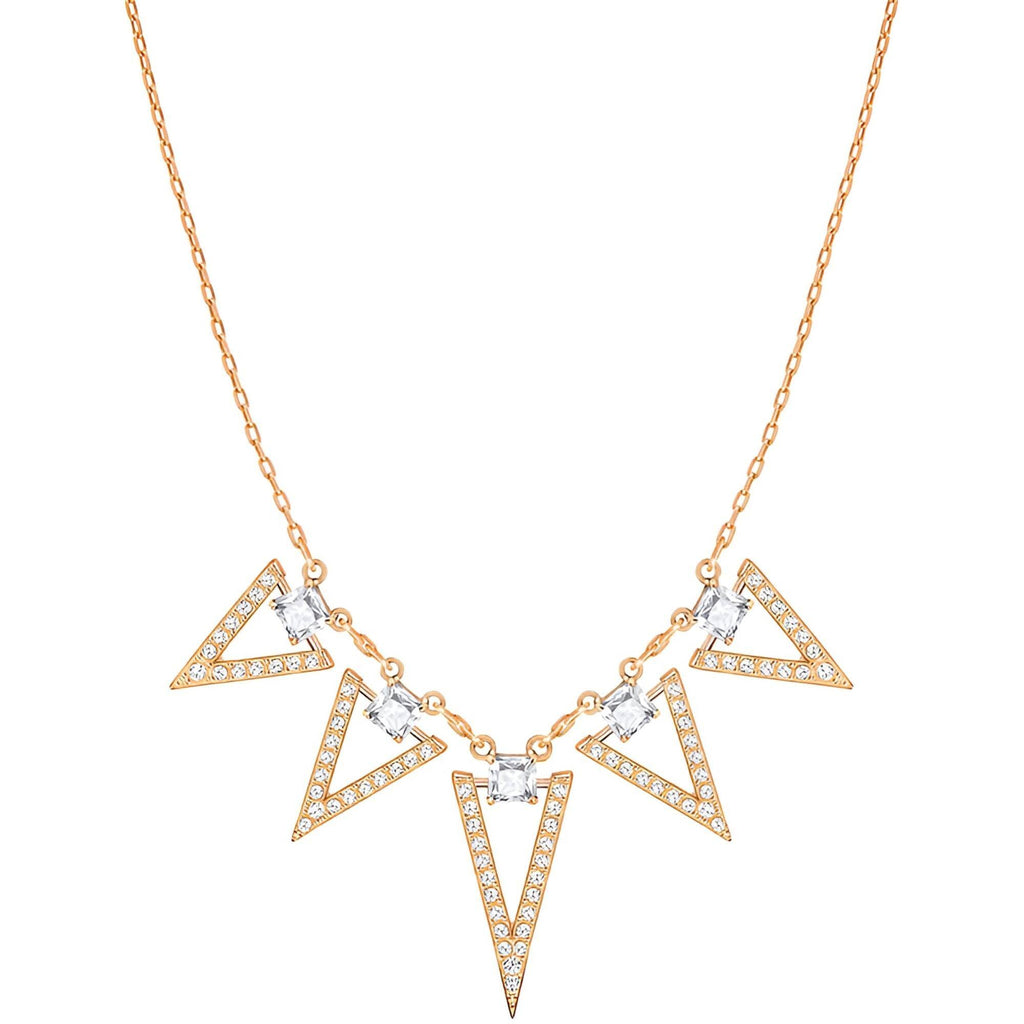 Swarovski Women's Necklace - Funk Rose Gold Plated with Square Cut Stones | 5241273