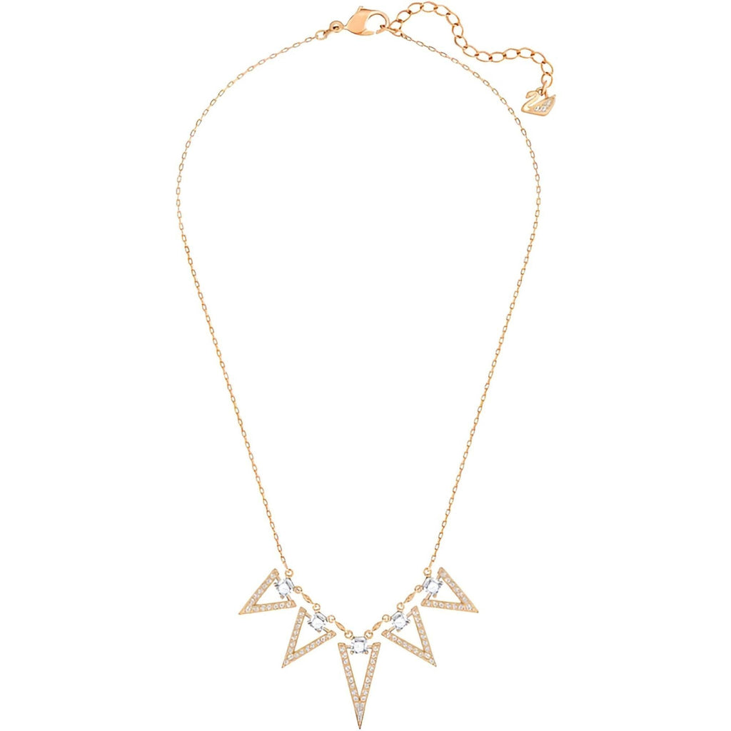 Swarovski Women's Necklace - Funk Rose Gold Plated with Square Cut Stones | 5241273