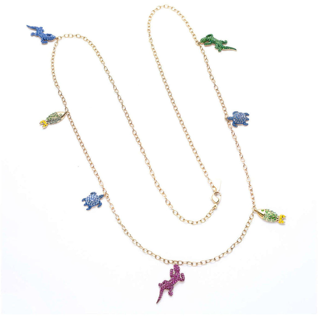 Swarovski Women's Necklace - Mustique Sea Life Gold Tone Plated and Crystal | 5546233