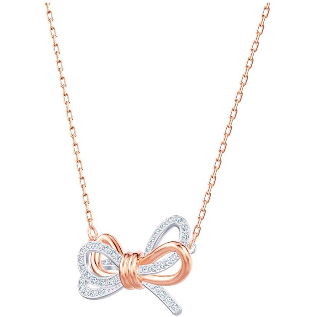 Swarovski Women's Pendant - Lifelong Bow White Crystals Lobster Clasp | 5440636