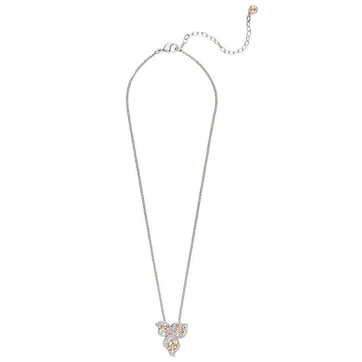 Swarovski Women's Pendant Necklace - Graceful Bloom Palladium Plated | 5455660