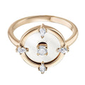 Swarovski Women's Ring - North White Crystals On Round Compass Set, Size 7 | 5551801