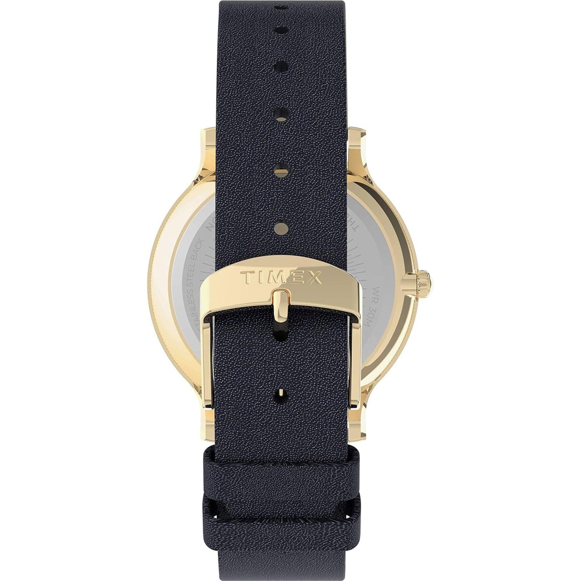Timex Women's Dress Watch - Quartz White Dial Genuine Leather Strap | TW2V049009J