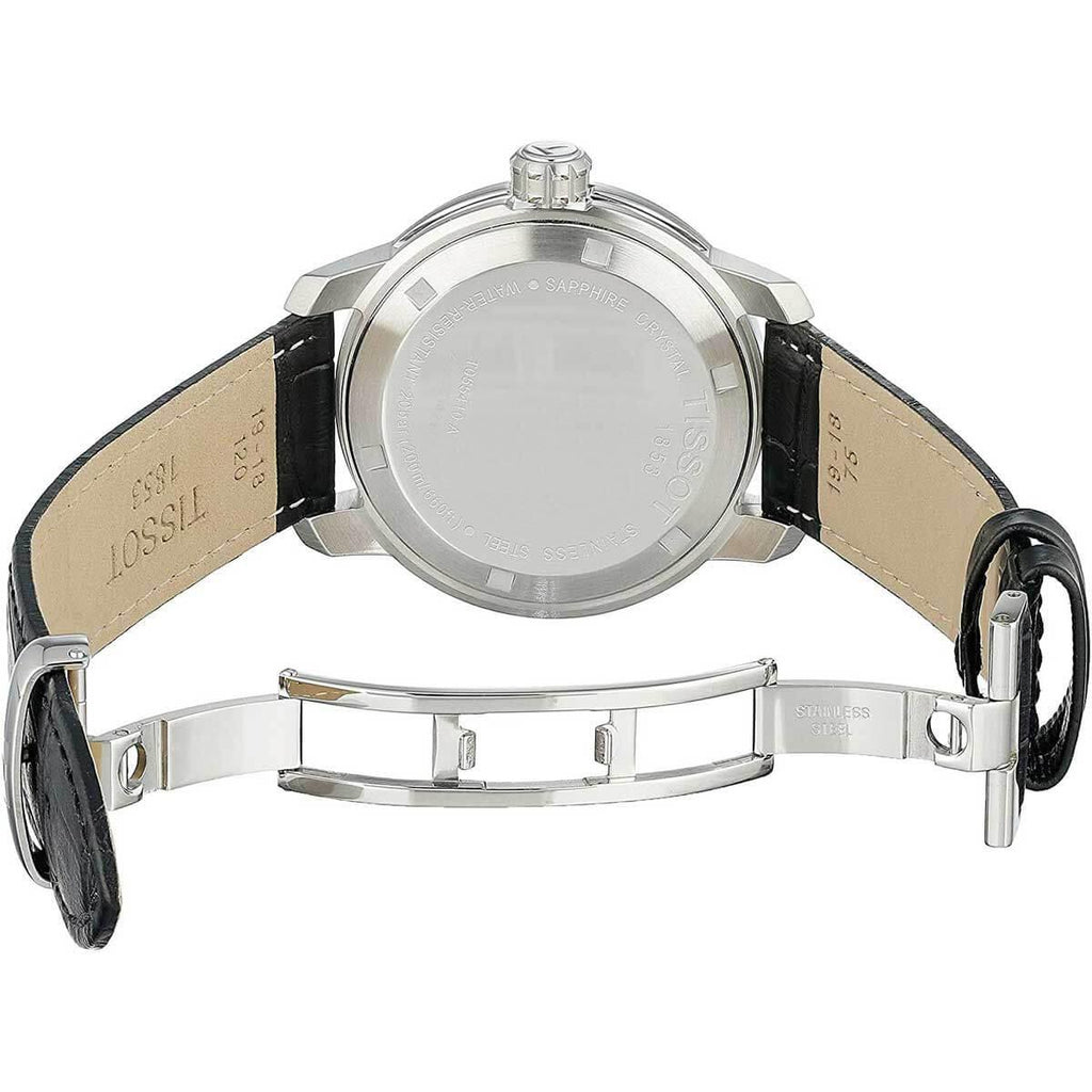 Tissot Men's Quartz Watch - PRC 200 Black Dial Leather Strap | T0554101605700