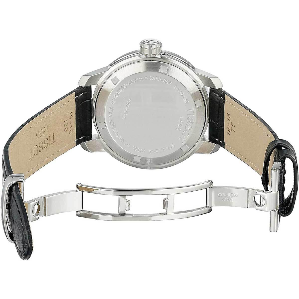 Tissot Men's Quartz Watch - PRC 200 Black Dial Leather Strap | T0554101605700