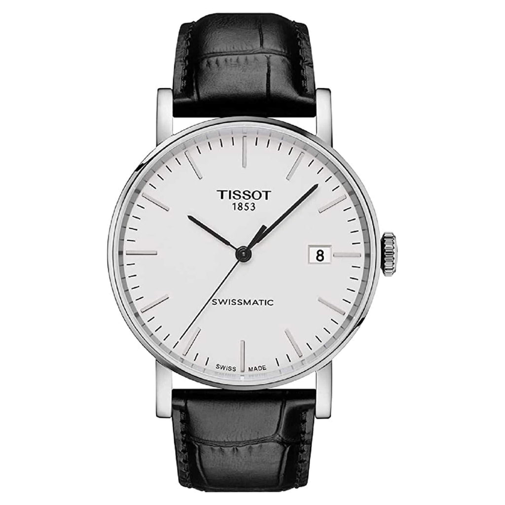 Tissot Men's Watch - Everytime Swissmatic Black Leather Strap | T1094071603100
