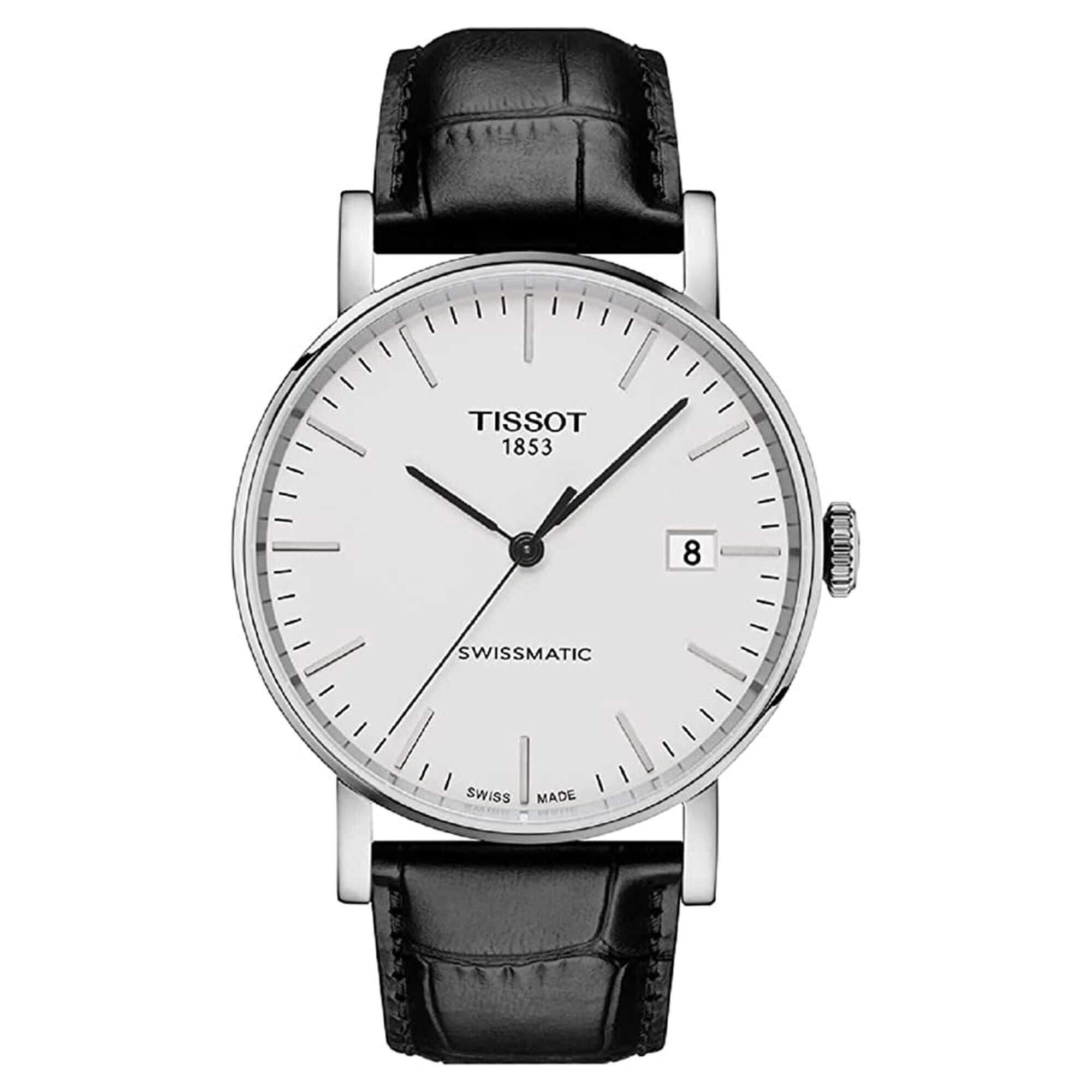 Tissot Men's Watch - Everytime Swissmatic Black Leather Strap | T1094071603100