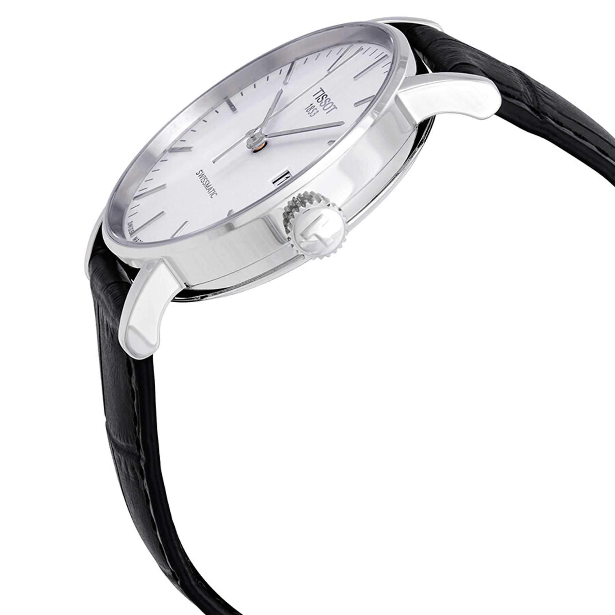 Tissot Men's Watch - Everytime Swissmatic Black Leather Strap | T1094071603100